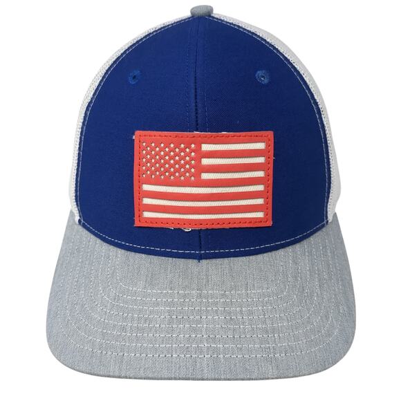 USA Flag Snapback Trucker Hat Multicolor OS Adjustable Patriotic Richardson - Picture 1 of 10